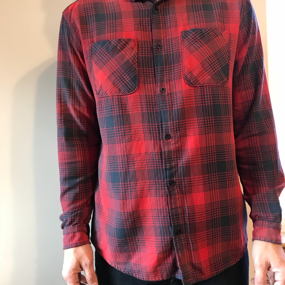 Red RVCA long sleeve shirt